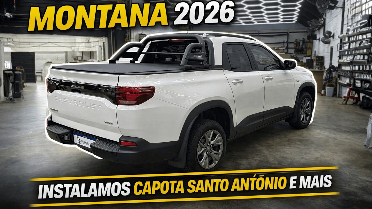 CHEVROLET MONTANA 2026 Instalamos Capota Marítima Santo Antônio Sensor de Estacionamento e Mais!
