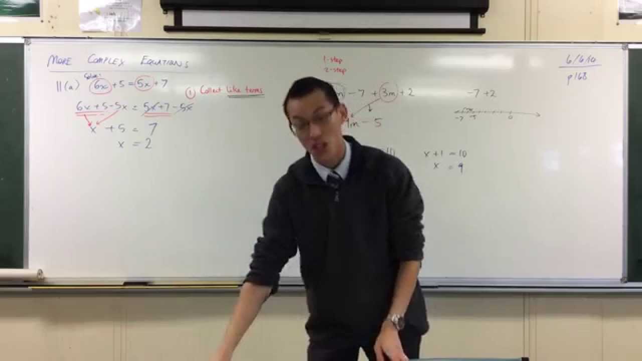Solving Equations by Collecting Like Terms (1 of 2)