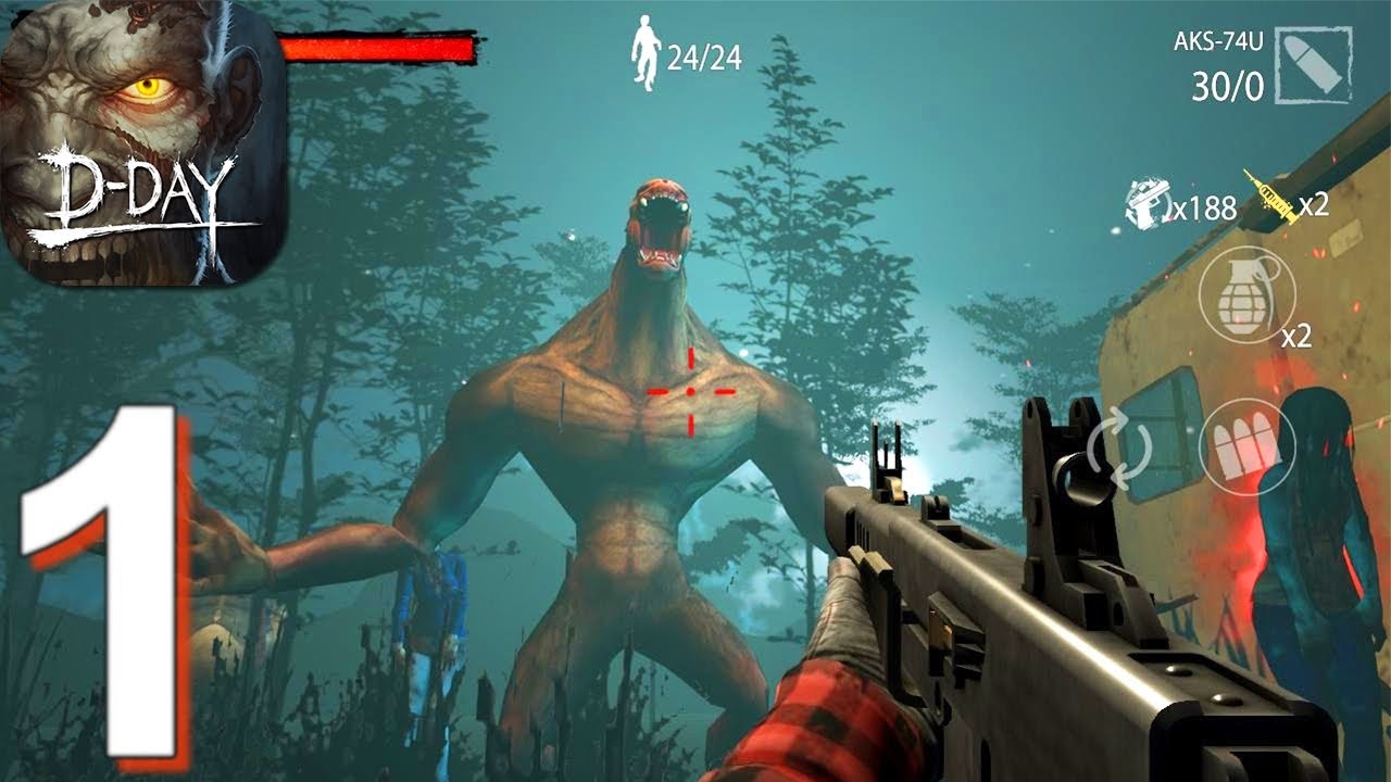 Zombie Hunter D-Day - Gameplay Walkthrough Part 1 (Android)