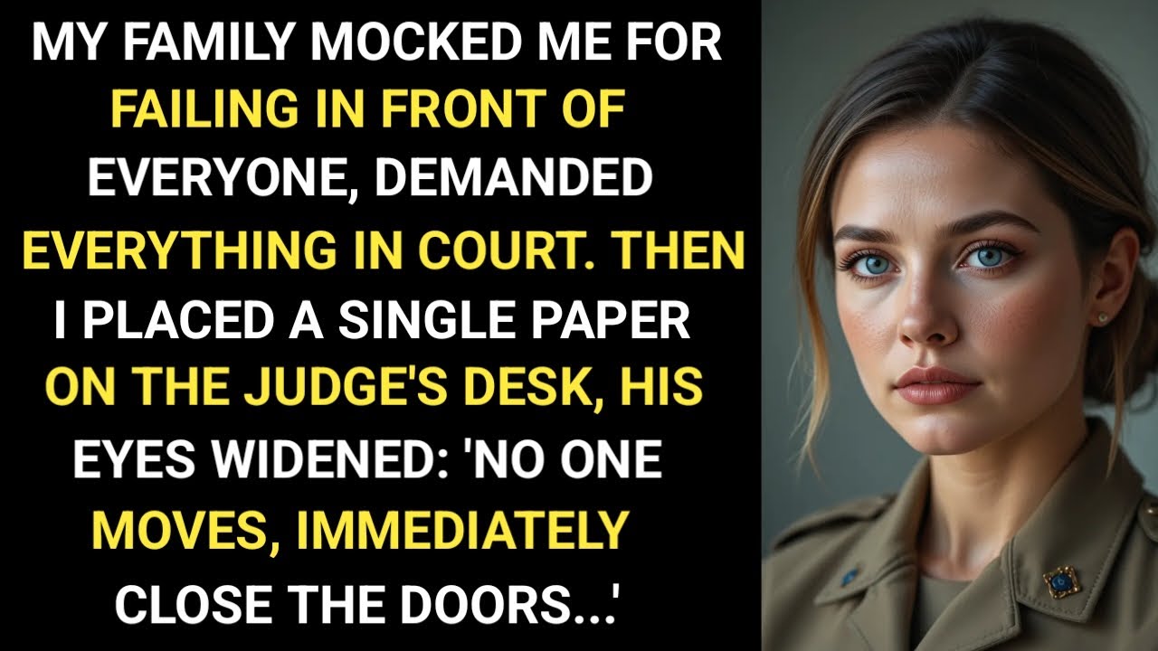 My Family Demanded Everything in Court -Then I Handed the Judge One Paper That Made Police Storm...