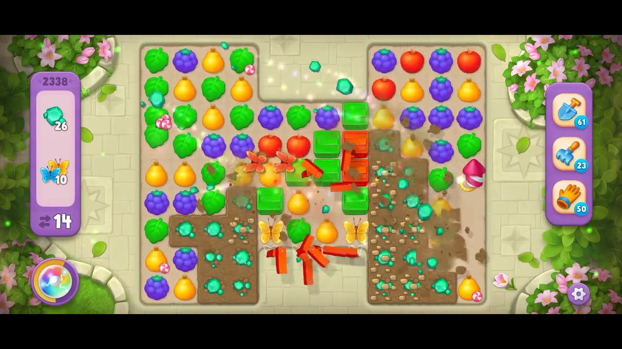 Gardenscapes Level 2338 [Super Hard Level] #androidgameplay #gardenscapesgame #tranding #powerseeker