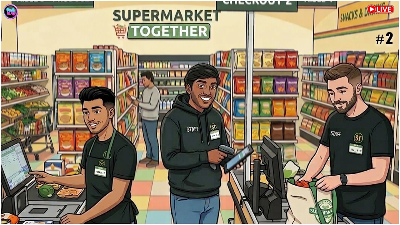 Supermarket Together 🛒simulator in தமிழ் - Pt-2 [ Live🔴 ] | Road to 1k Subs🥰| #retrexgamer