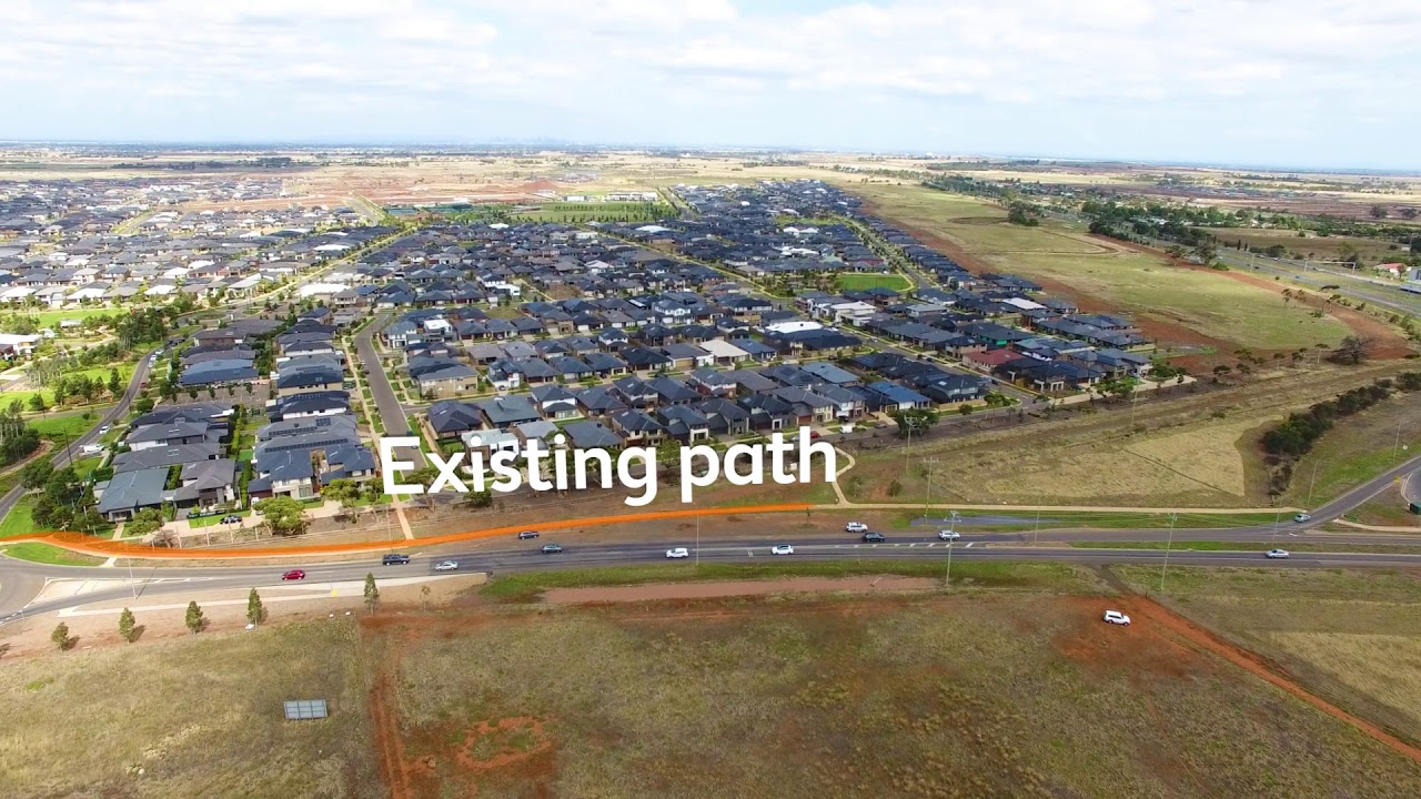 Shared path from Woodlea to Rockbank station