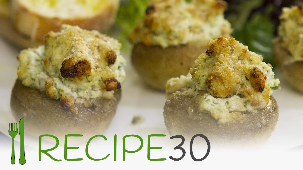 GOAT CHEESE FILLED MUSHROOMS