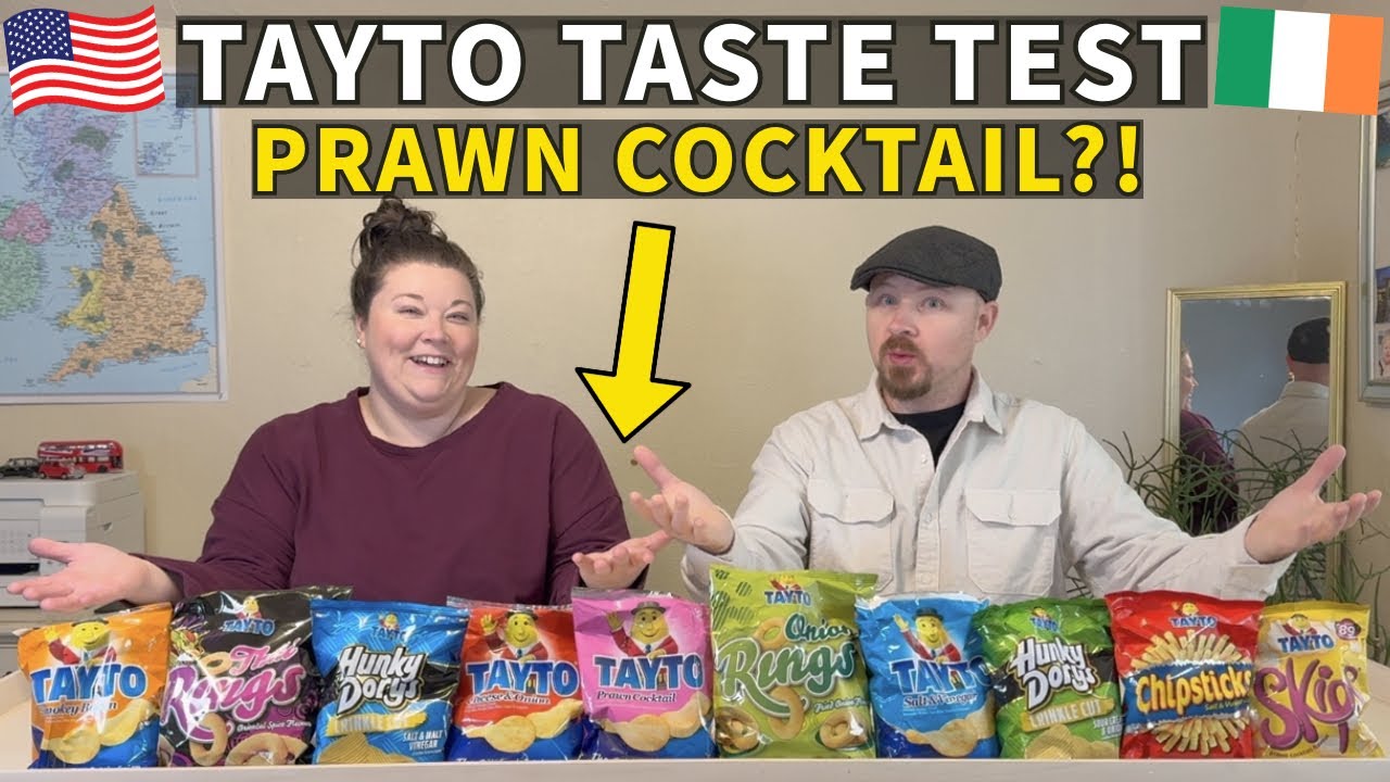 Americans Try Tayto Crisps for the First Time - 10 Different Varieties