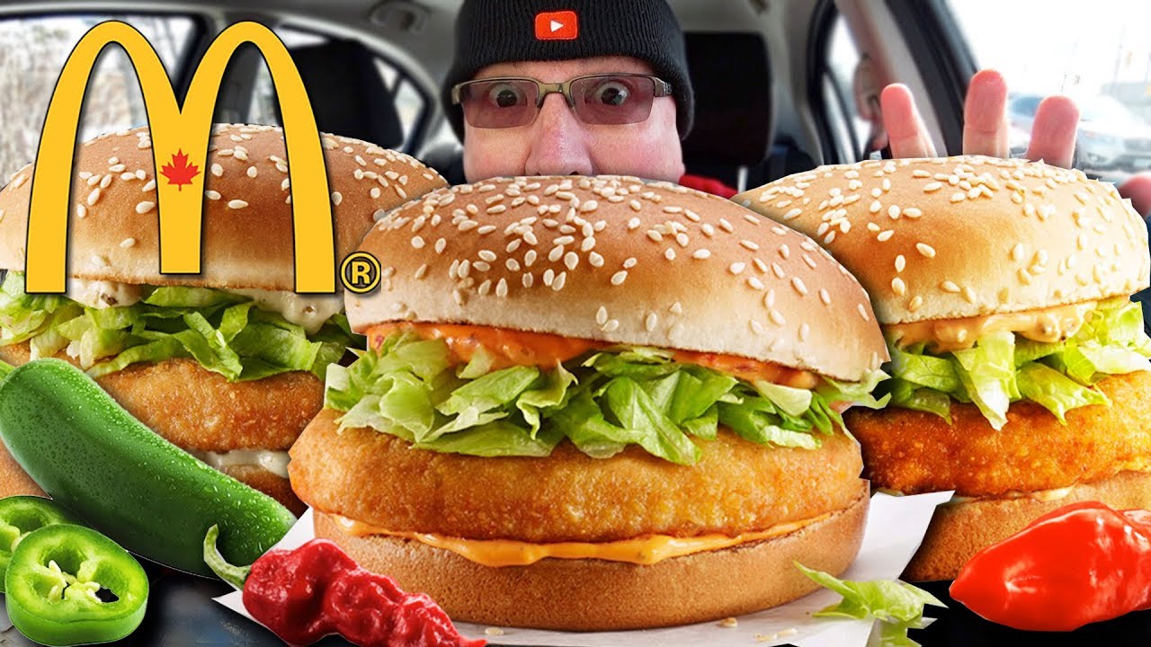 McDonald's TRYING ALL 3 JALAPENO, HABANERO & GHOST PEPPER SPICY McCHICKENS