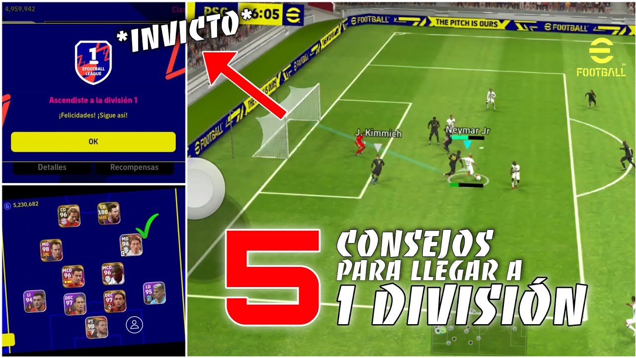 5 Consejos para llegar a División 1 *INVICTO* | Efootball 23 Mobile