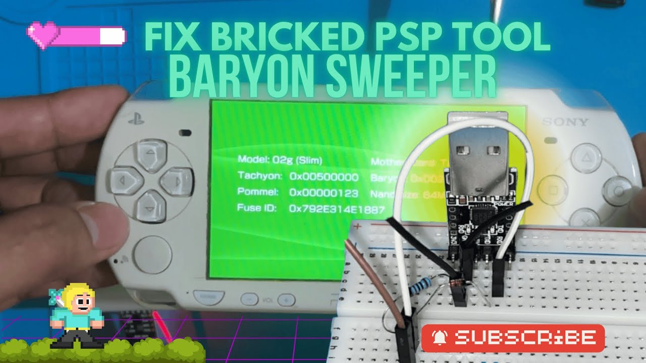 BARYON SWEEPER: FIX BRICKED PSP TOOL (2025) - DIY step-by-step tutorial