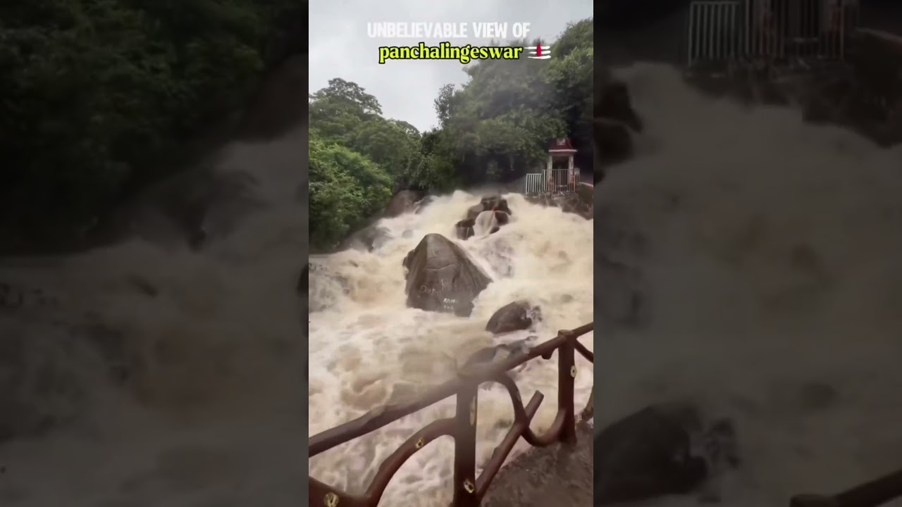 Heavy Rain Floods Panchalingeswar Temple 🌧️🙏 #baleshwar  #odisha