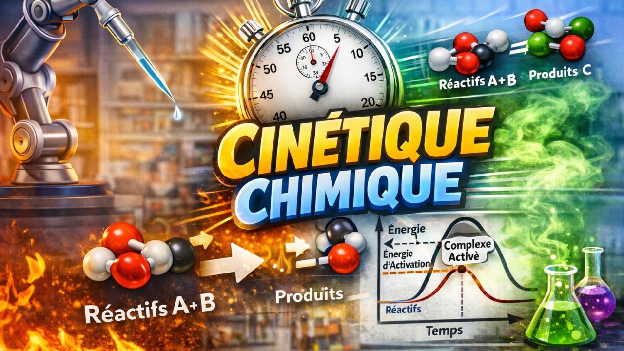 cinétique chimique : méthode des vitesses initiales (arabe) شرح