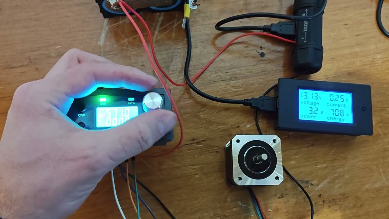 First test of a stepper motor driver works as intended 