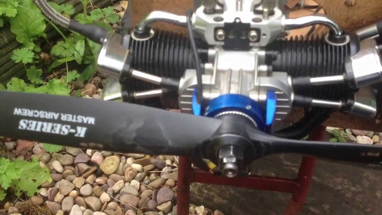 Saito FA-100T Twin Converted to CDI Runs on Gas