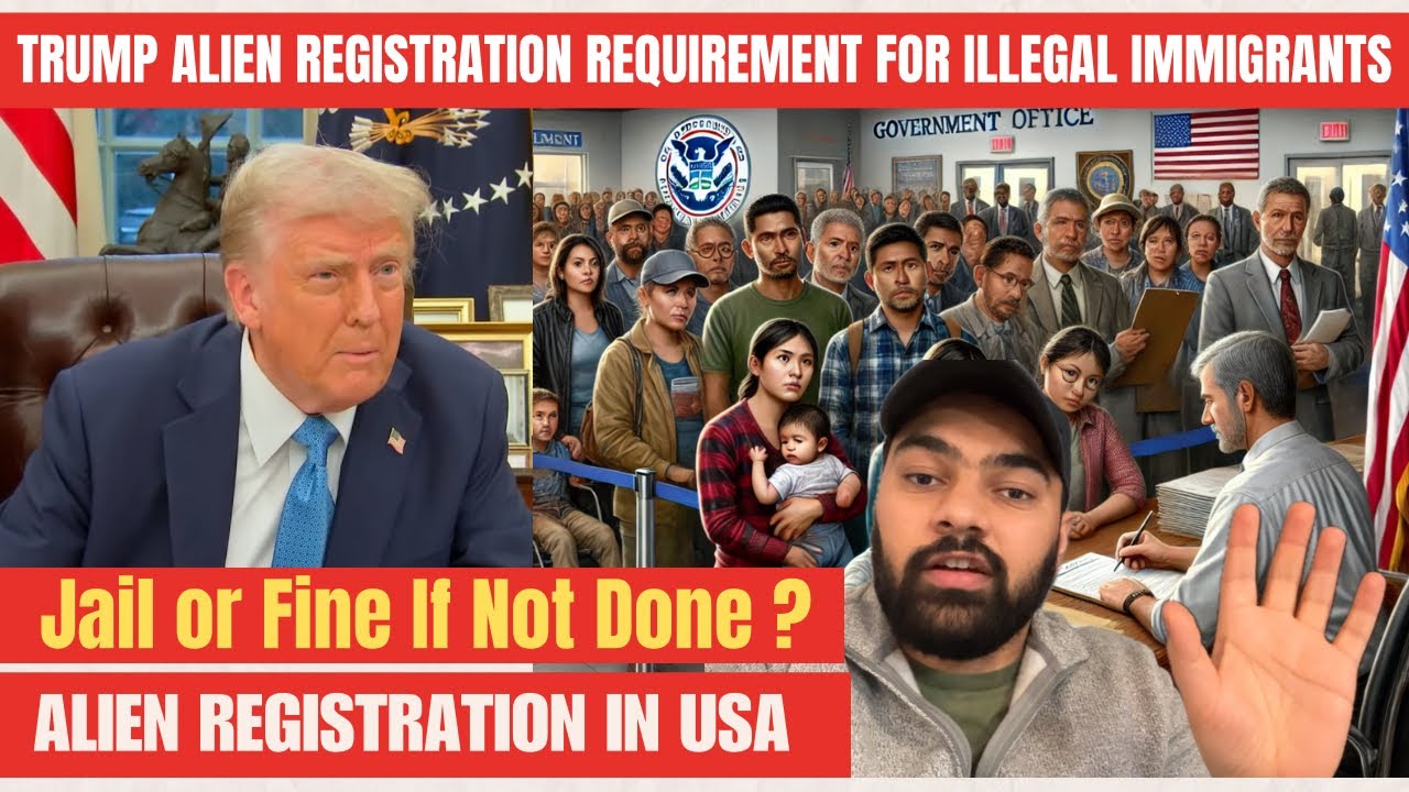 Trump Alien Registration Requirement | DHS Registry For Illegal Immigrants-Jail & Fine If Not Done ?