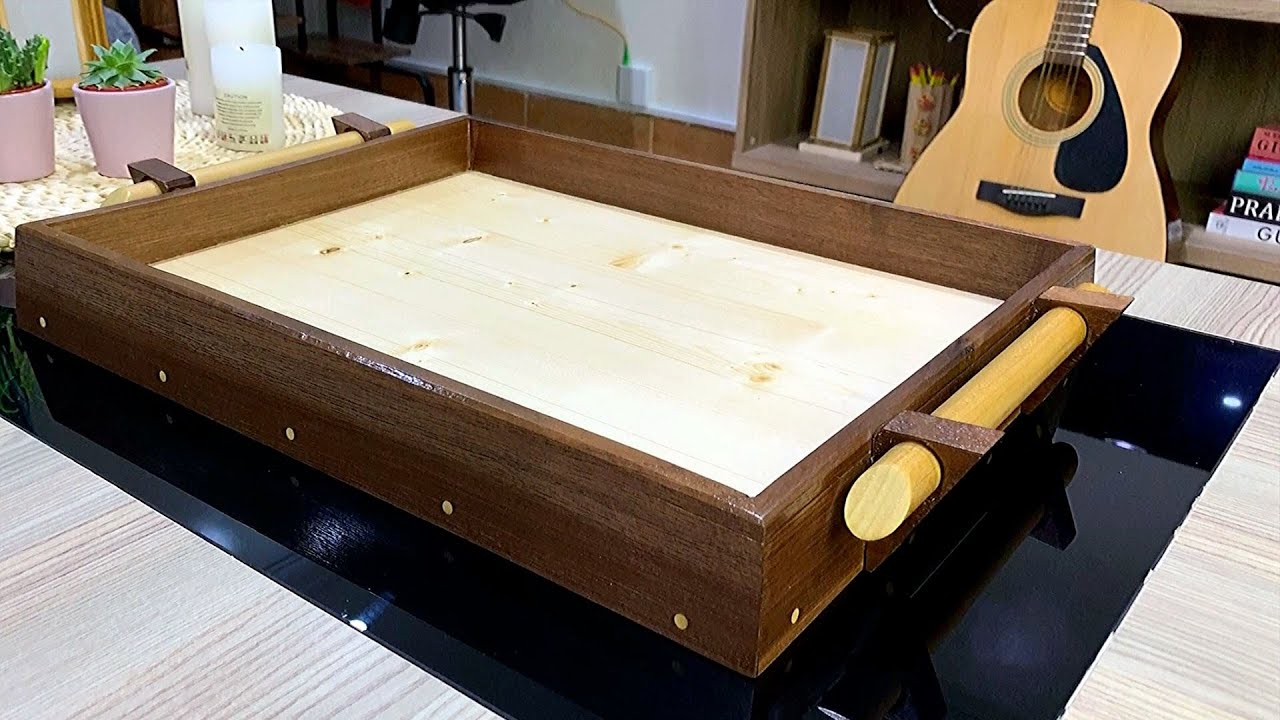 اصنع بنفسك صينية تقديم من الخشب DIY Serving Tray
