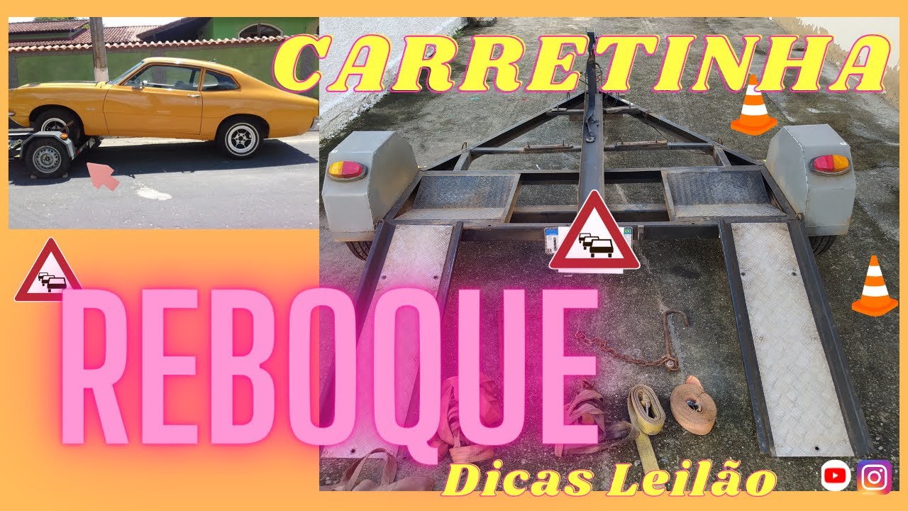 ✅  2022 CARRETINHA REBOQUE PARA CARROS DE LEILÃO