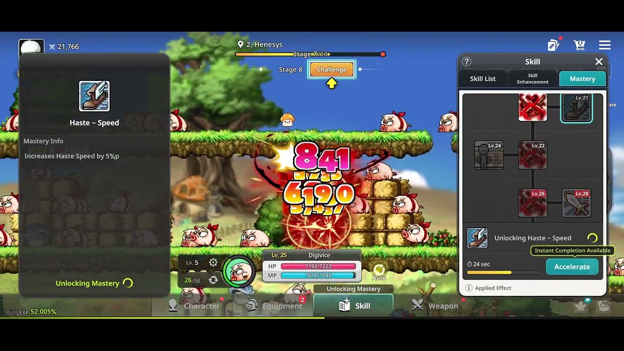 Maple Idle RPG - Skill Mastery up