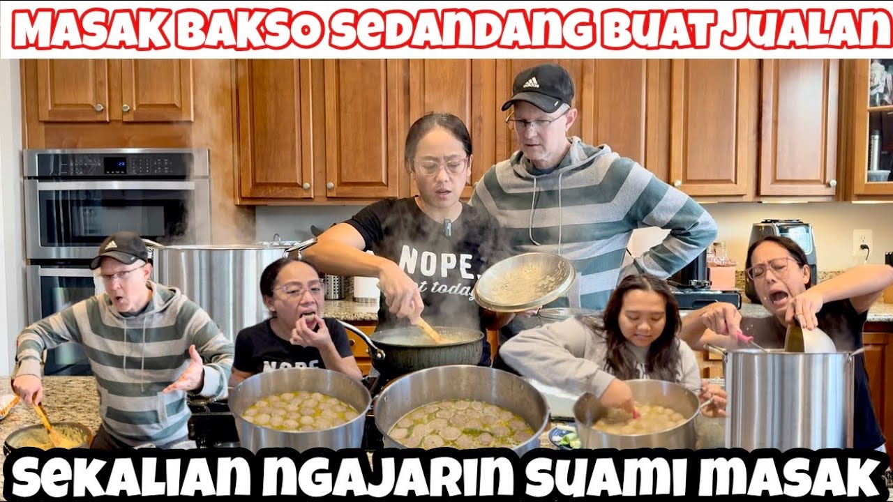 MASAK BAKSO SEDANDANG CUKUP UNTUK SATU RT SEBELUM BADAI SALJU SEKALIAN MASAK BUAT SUAMI 