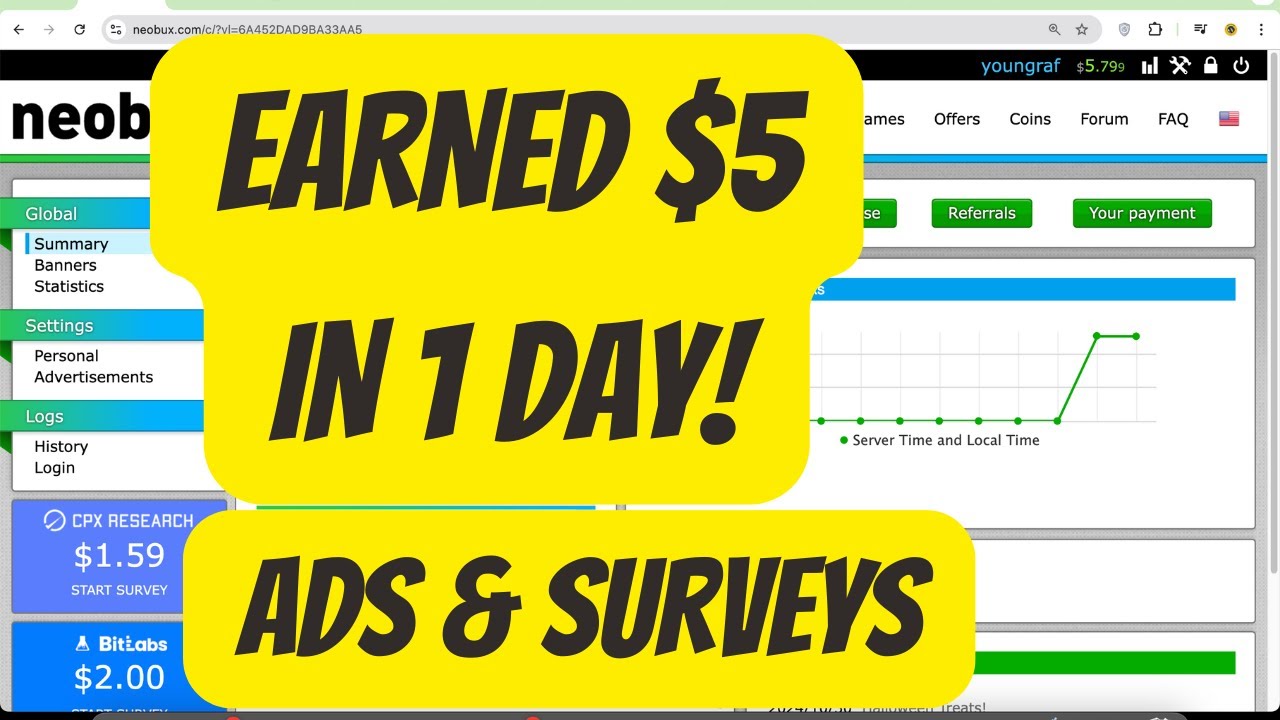 How I Made Over $5 on Neobux in Just One Day! | Watch Ads & Complete Surveys to Earn Money