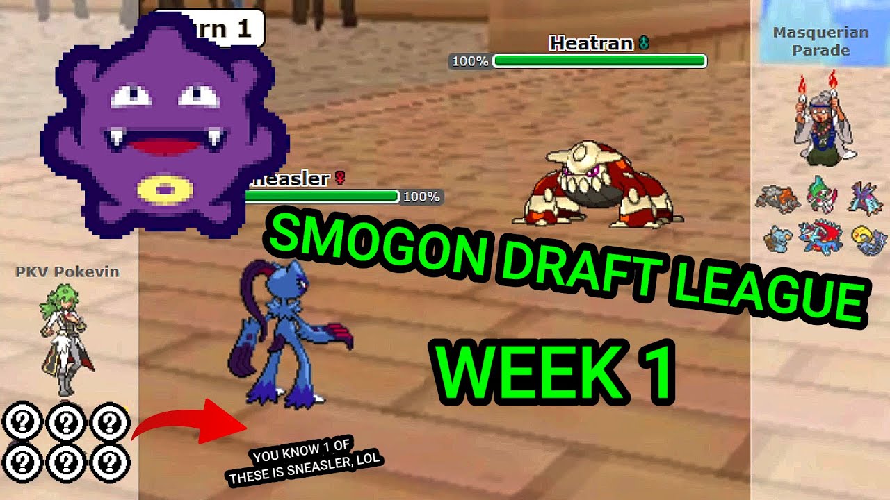 I Joined This Huge Tournament! (Smogon Draft League Week 1) (Pokemon Showdown)