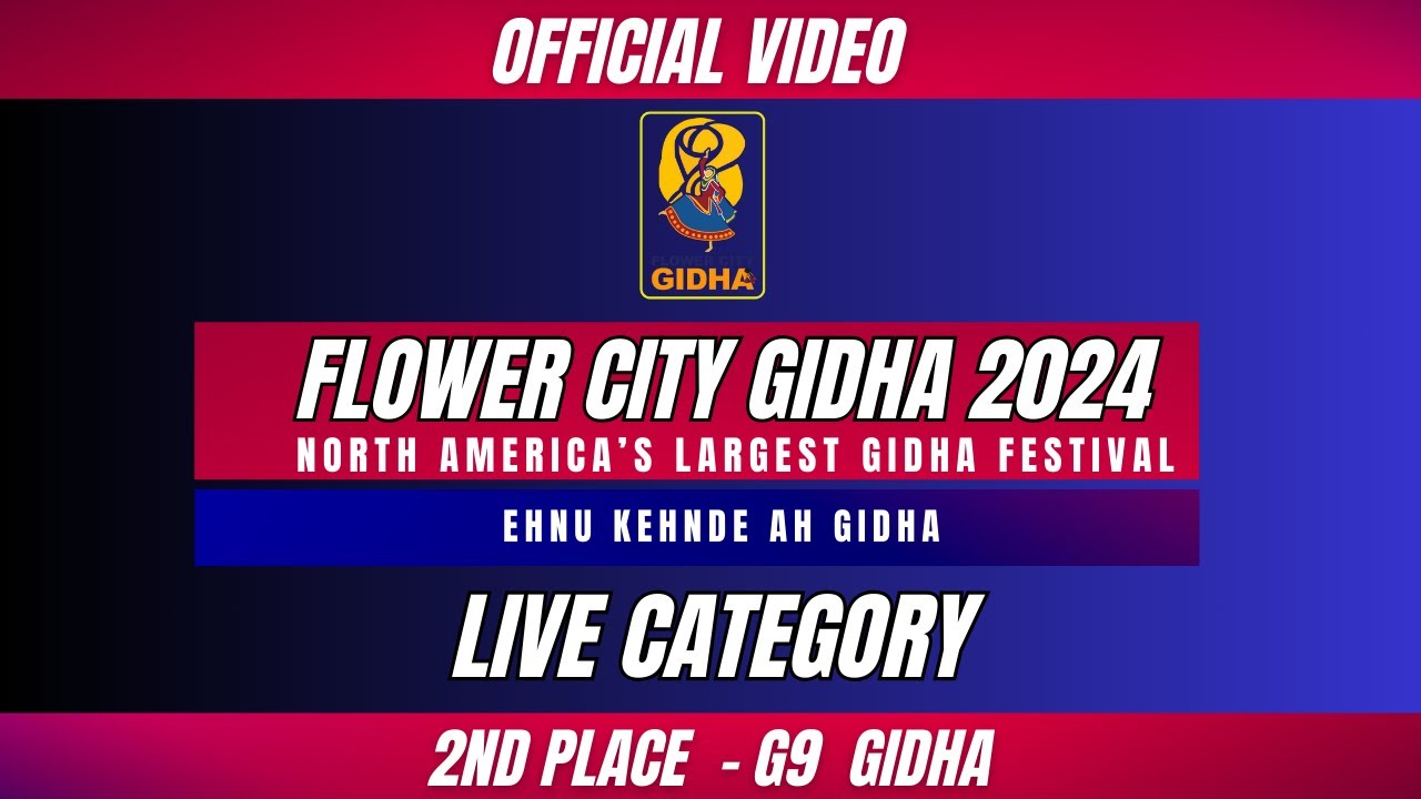 G9 Bhangra & Giddha Academy || 2nd Place || Flower City Gidha 2024 || Live Category