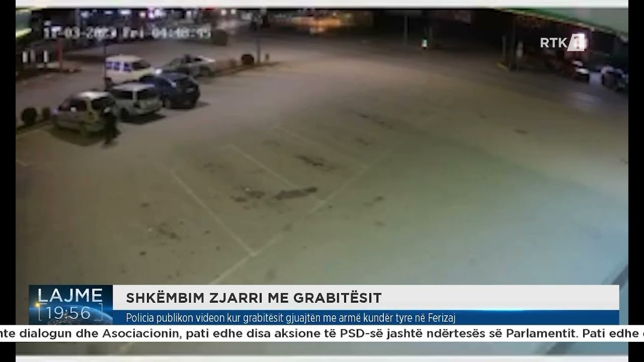 Policia publikon videon kur grabitësit gjuajtën me armë kundër tyre në Ferizaj