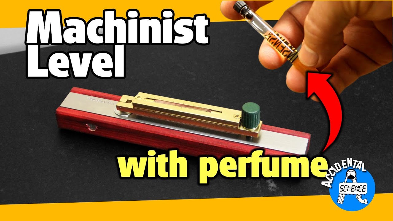 Machinist level with a perfume vial