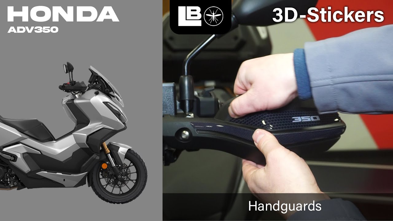 LabelBike® 3D STICKERS handguards protection compatible with Honda ADV350 scooter