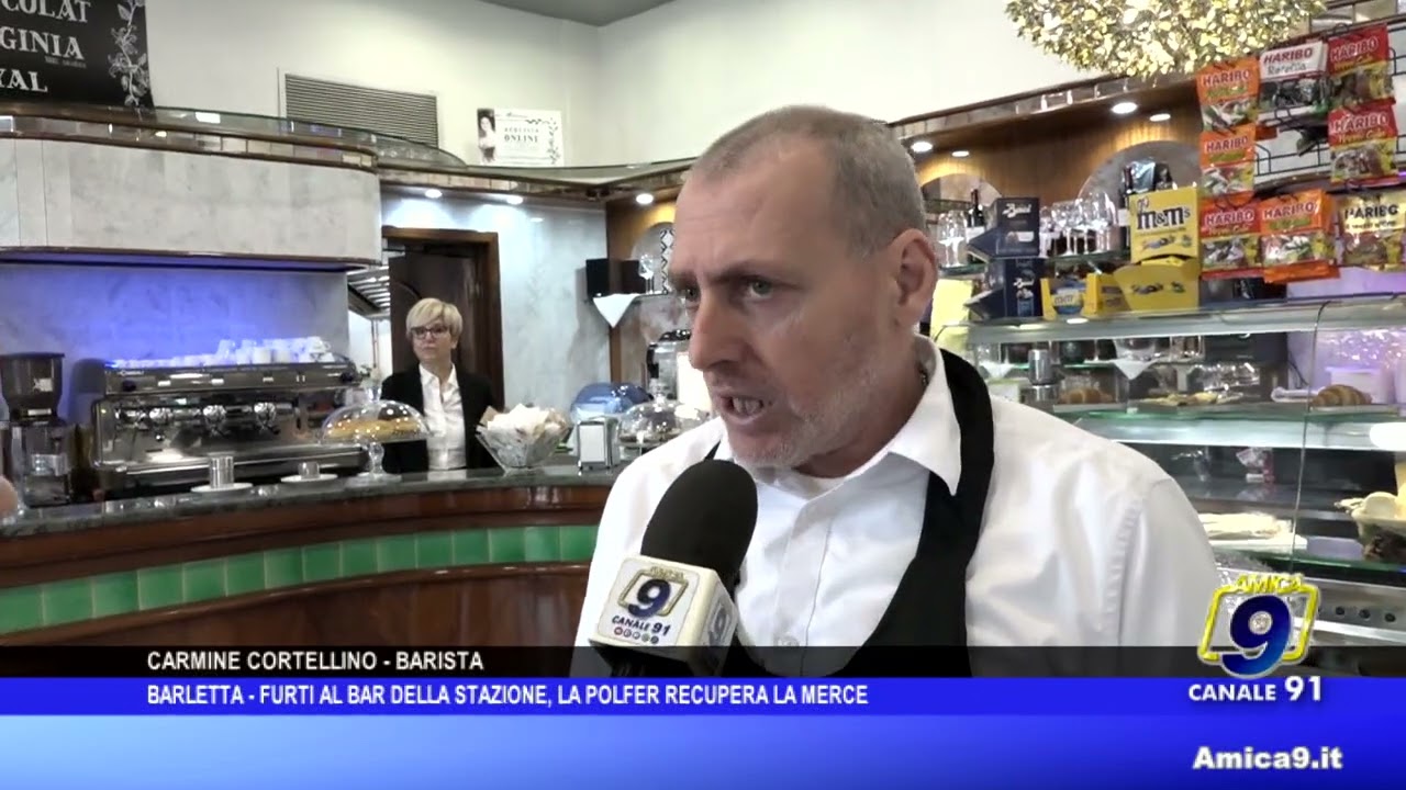 Barletta - Furti al bar della stazione, la Polfer recupera la merce