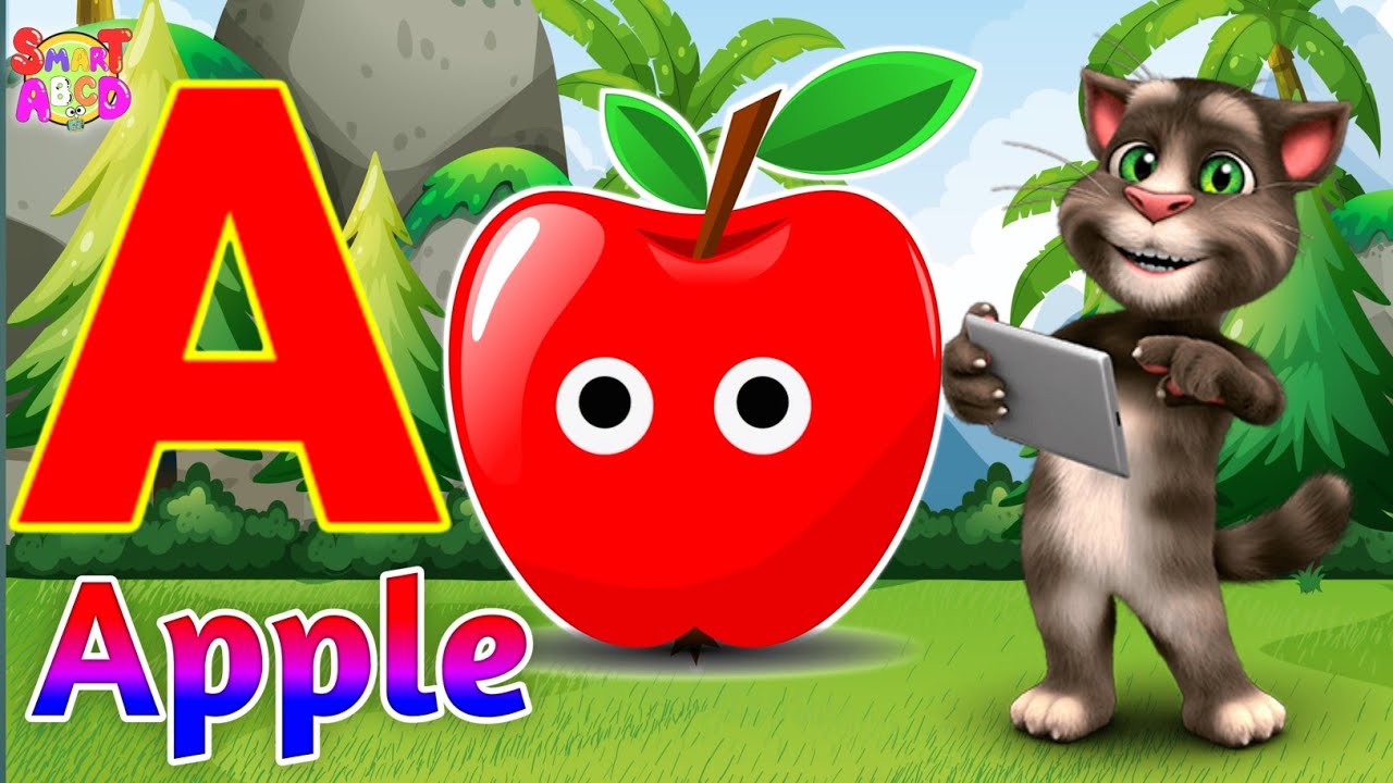 Phonics Song 2 with TWO Words in 3D - A For Apple🍎🍏- ABC Alphabet Songs with Sounds for Children's
