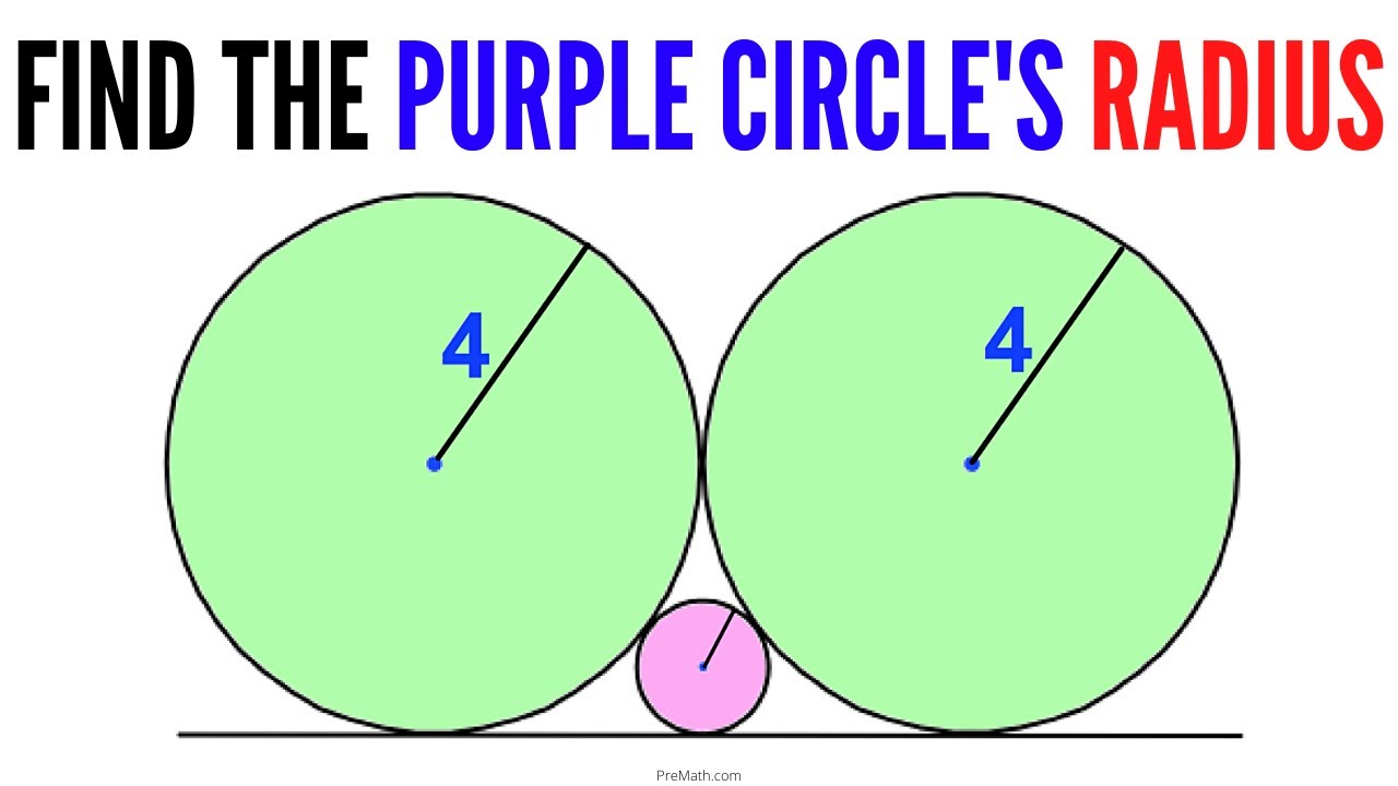 Can You Find the Radius of the Small Purple Circle? | Quick & Easy Explanation