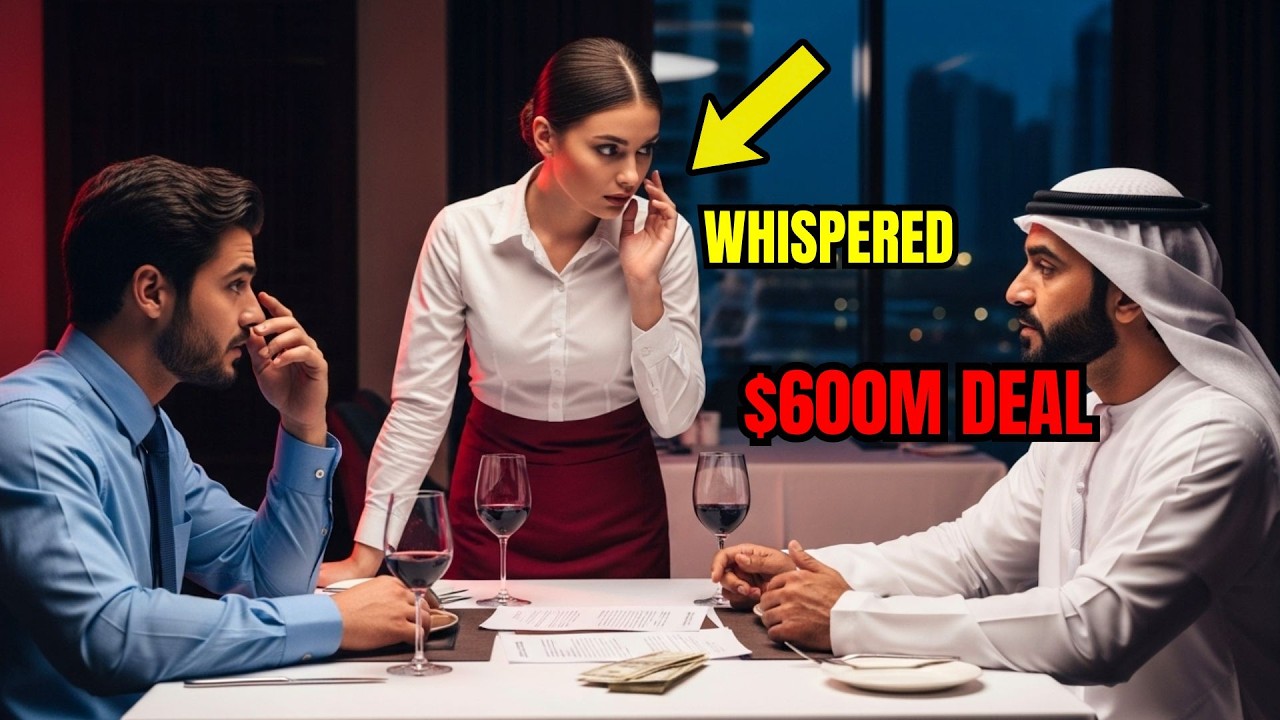 Arab Billionaire Losing $600M Deal at His Table: Waitress Whispers ONE Word in Arabic That Saves All