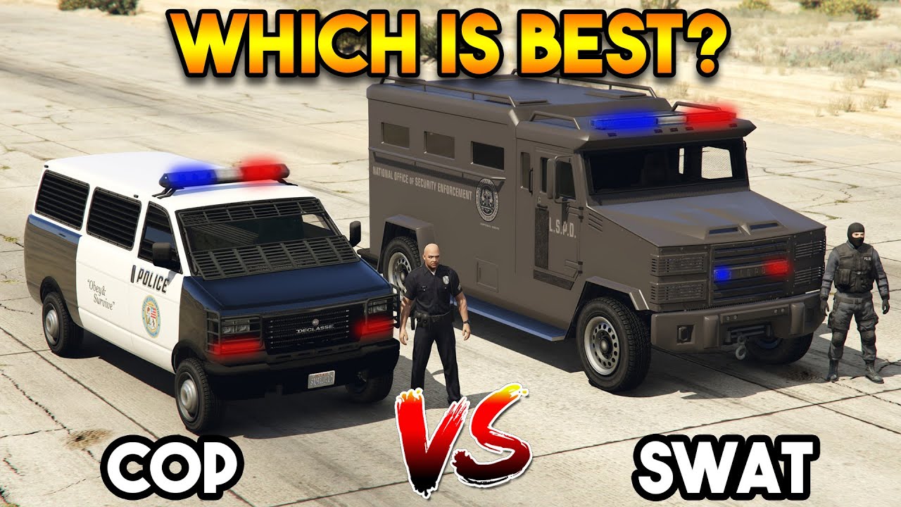GTA 5 : COP VAN VS SWAT VAN (WHICH IS BEST POLICE VAN?)