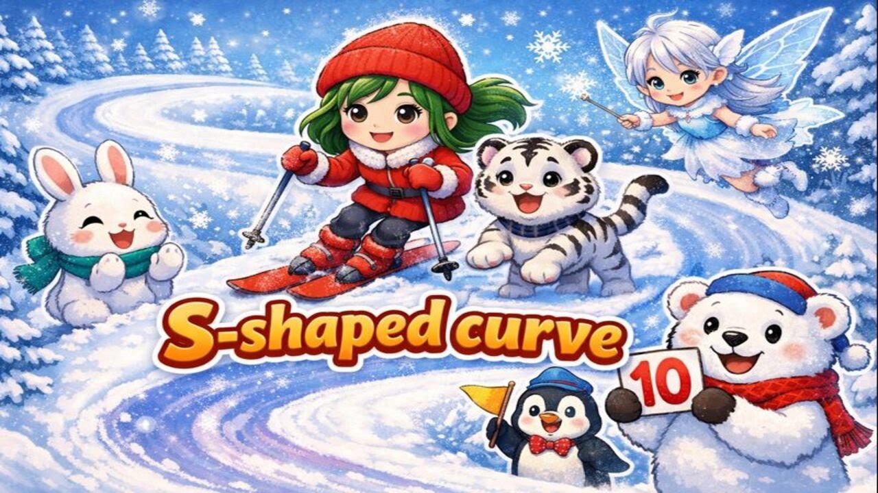 Anny And Nika : S-shaped curve 🐯👧🐰🌀❄️ | 3D Kids Animation