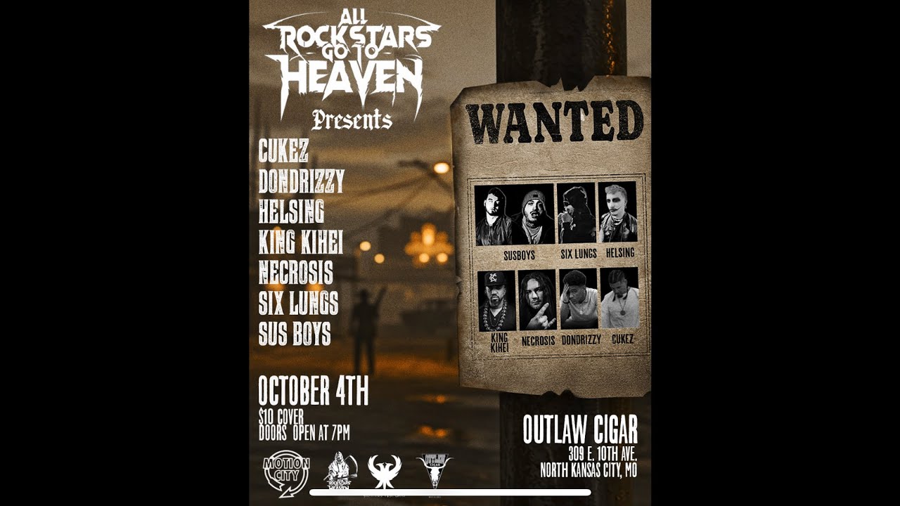 SMG Sponsors King Kihei, Six Lungs, DonDrizzy, Helsing, Necrosis, Cukez & $U$BOY$ @ Outlaw Cigar