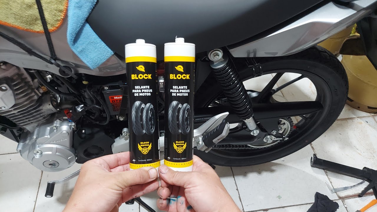 INSTALANDO SELANTE DE PNEU BLOCK NA MOTO