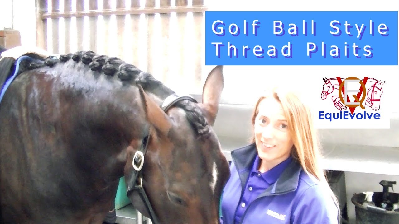 How to plait a mane with thread (large plaits)