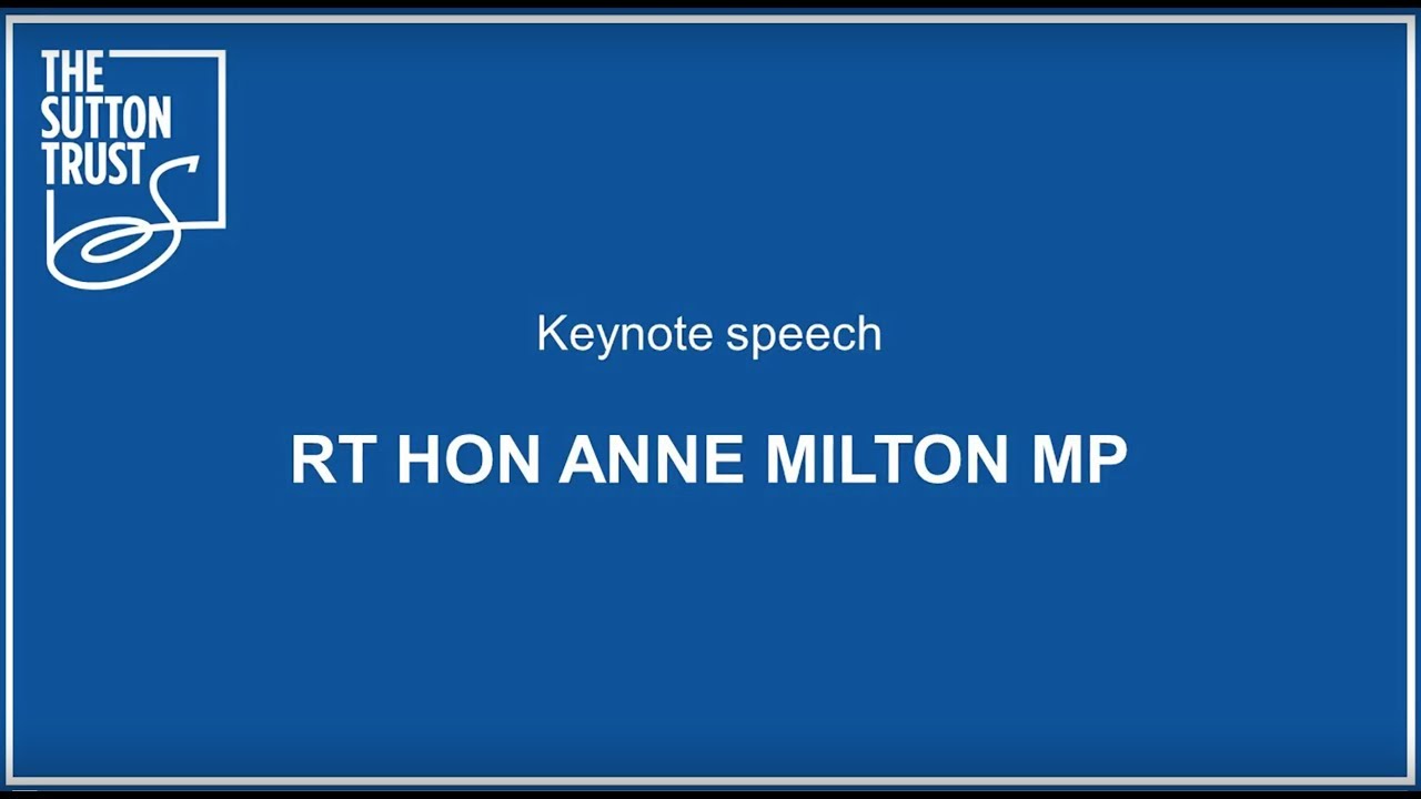 Keynote speech Anne Milton MP #BetterApprenticeships