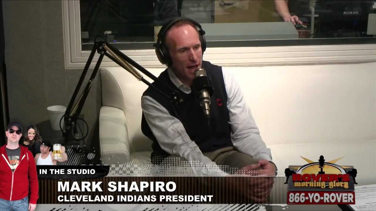 Cleveland Indians President Mark Shapiro with Tom Hamilton and Jim Rosenhaus