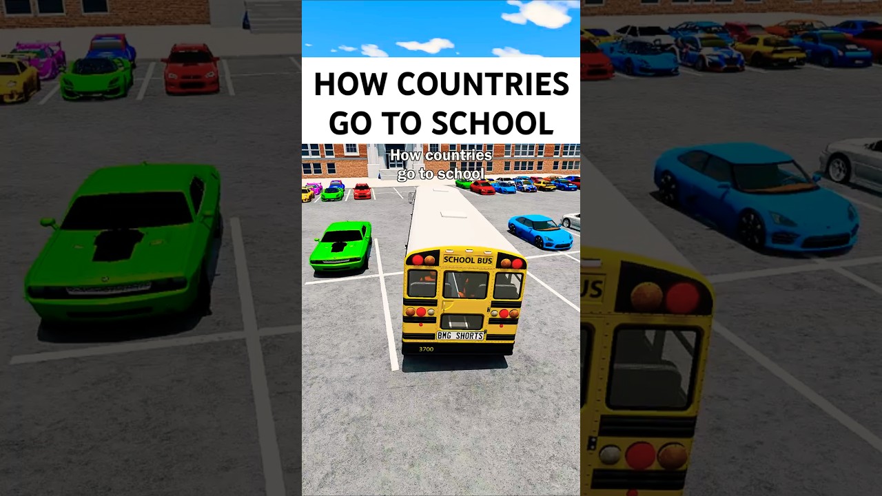 How countries go to school 😂 #shorts