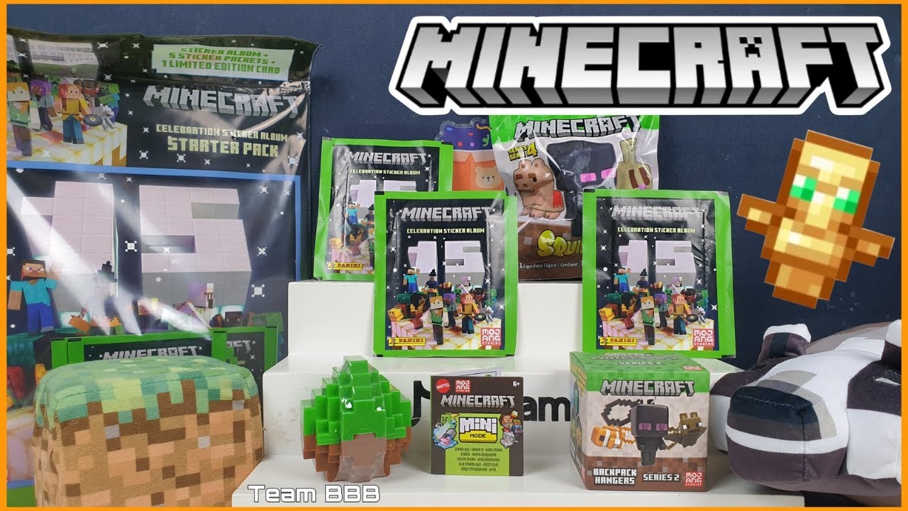 MINECRAFT MONDAYS! 15 Years of Minecraft Celebration! Stickers Squishies Mini Figures and more