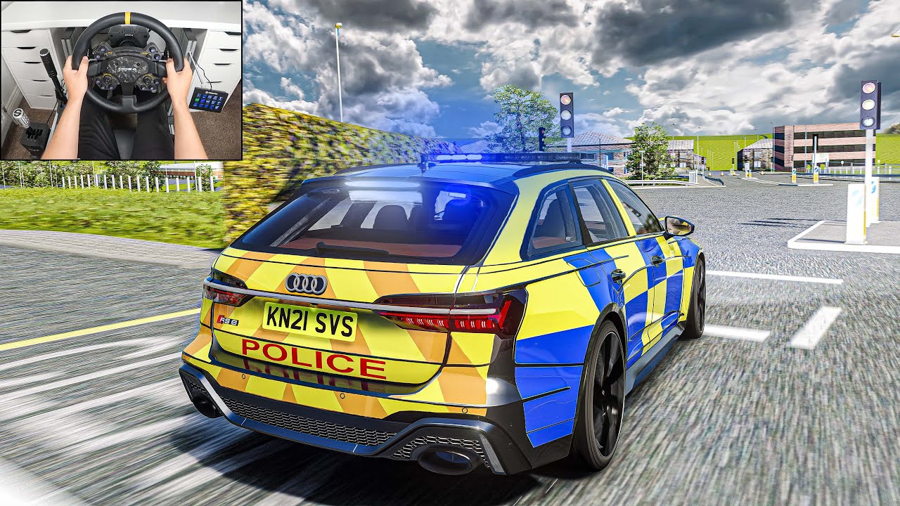 Police Chase Pudsey 2.0 - Assetto Corsa (Steering Wheel + Shifter) Gameplay