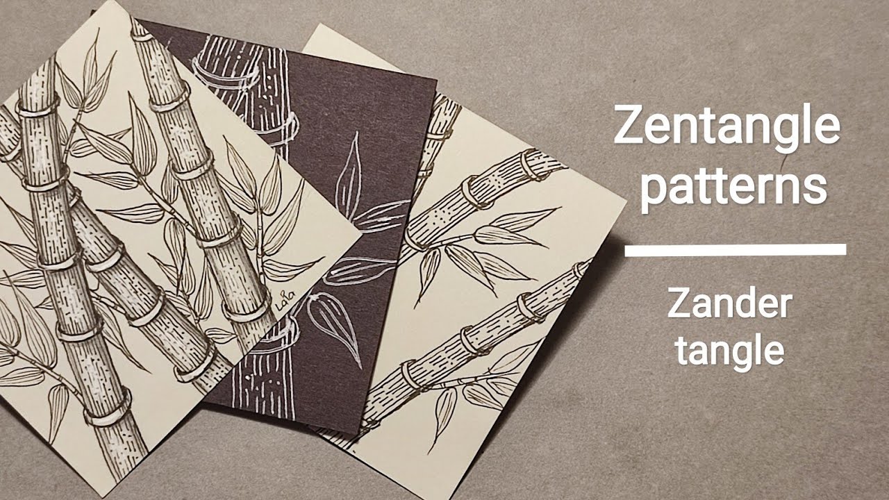 Zentangle patterns No 31: Zander tangle / Easy pattern drawing / Bamboo drawing