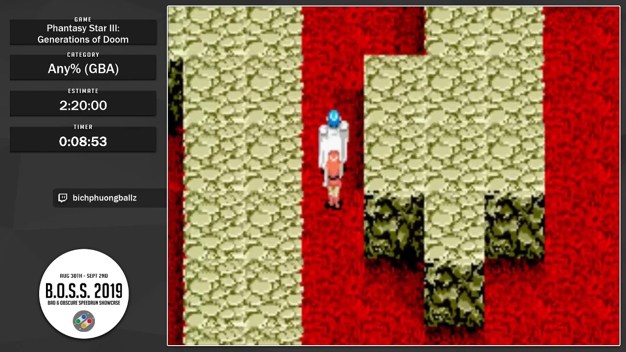 B.O.S.S. 2019: Phantasy Star III: Generations of Doom - Any% (GBA) by Bichphuongballz
