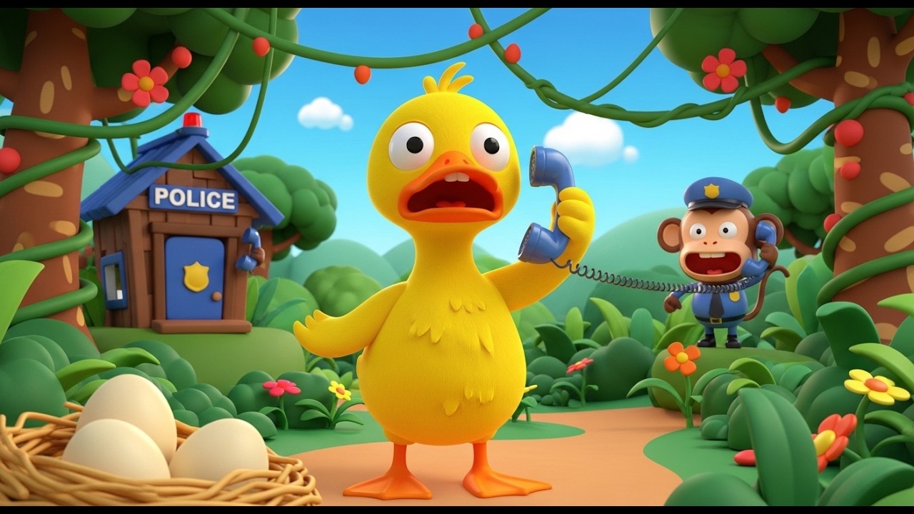 🎵 El Ladrón de Huevos de Pato | Canción Infantil Divertida | Baby Song y Animales 🦆🚓