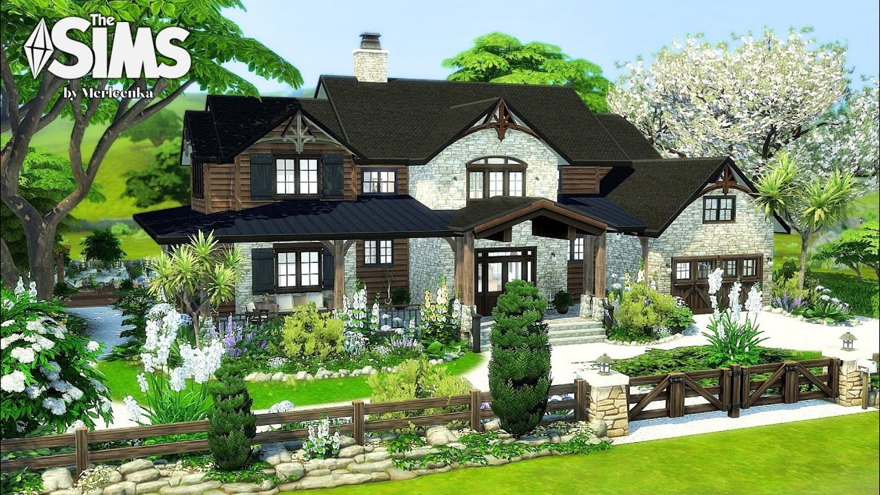 MODERN COUNTRY FAMILY FARMHOUSE  | The Sims 4 Speed Build | No CC