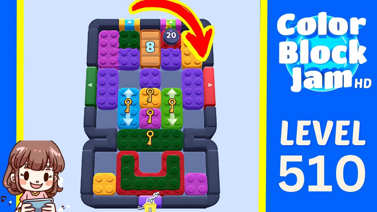 Color Block Jam Level 510 Solution Walkthrough