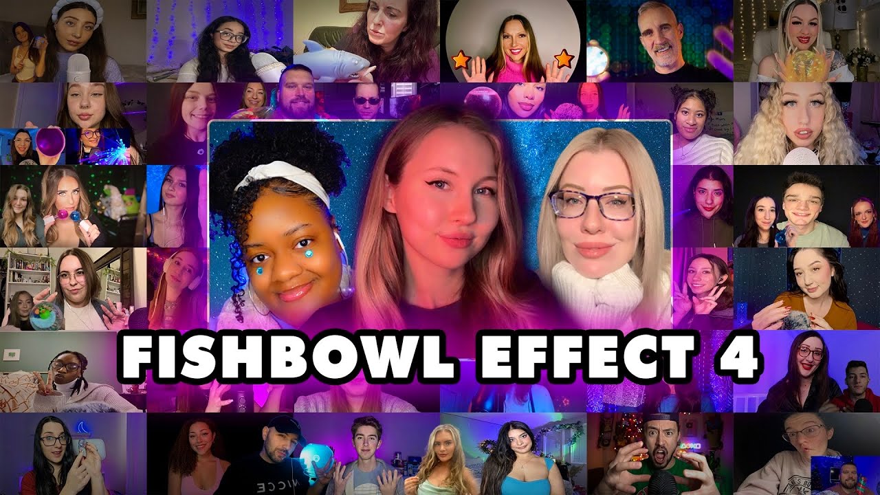 ASMR~Fishbowl Effect Inaudible Whispering Mouth Sounds With Friends Pt. 4 🐠🥣✨