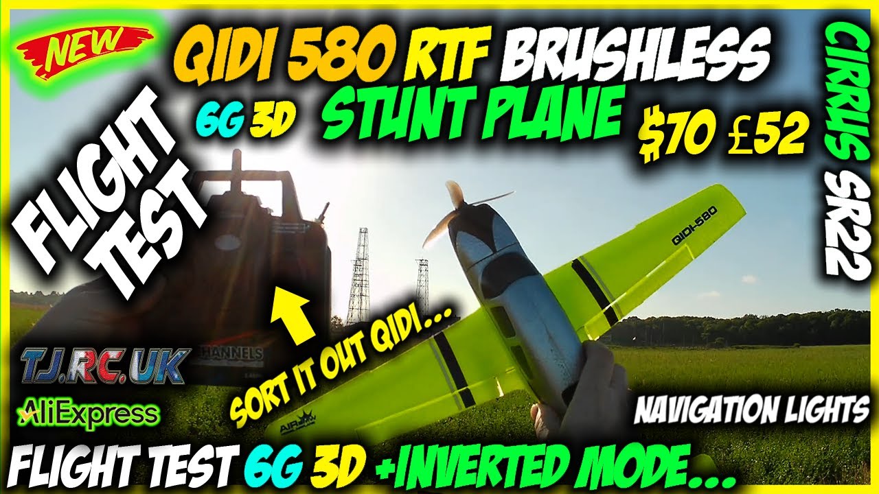 NEW CIRRUS SR22-QIDI 580-FLIGHT TEST-6G-STUNT MODE-3D MANUAL + INVERTED FLIGHT MODE #sr22 #rcplane