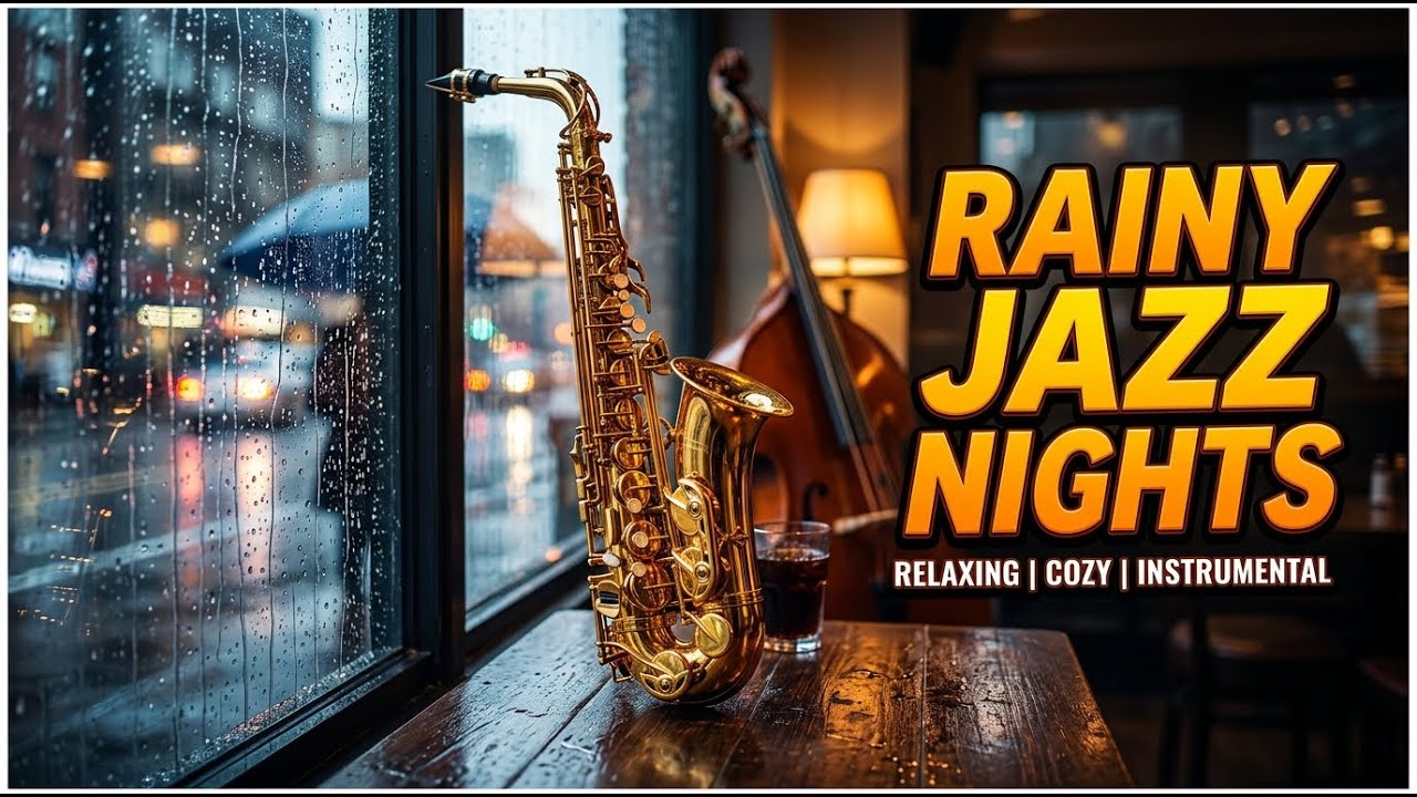 Spring Rain Jazz in a Charming French Coffee Shop 🌦️ Smooth Background Music for Calm 🎷