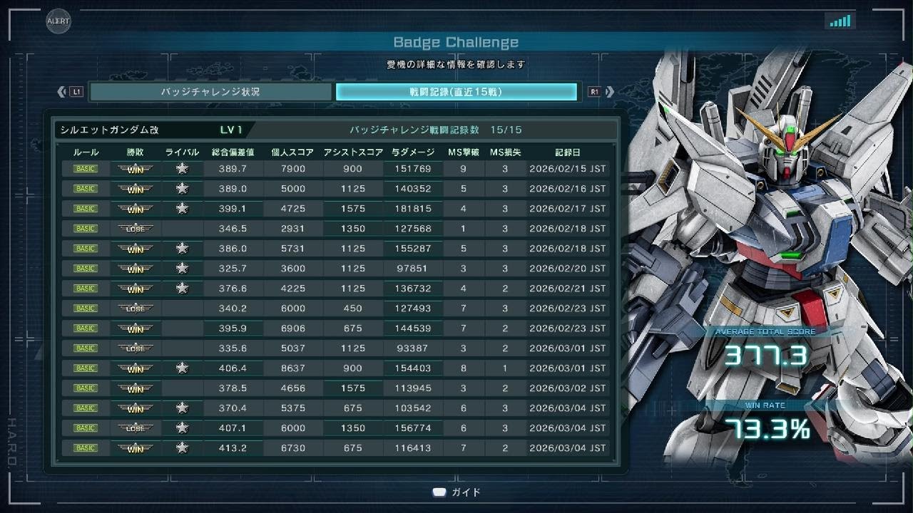 機動戦士ガンダム　バトルオペレーション２_20260307 shioringo1993 シルエットガンダム改